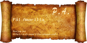 Pál Amarilla névjegykártya