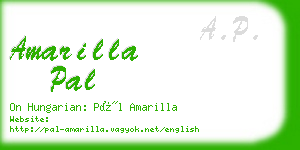 amarilla pal business card